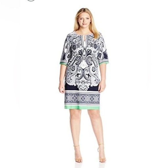 Sandra Darren Dresses & Skirts - Sandra Darren Shift Dress, Colorblock Paisley Mini Dress, Size 12